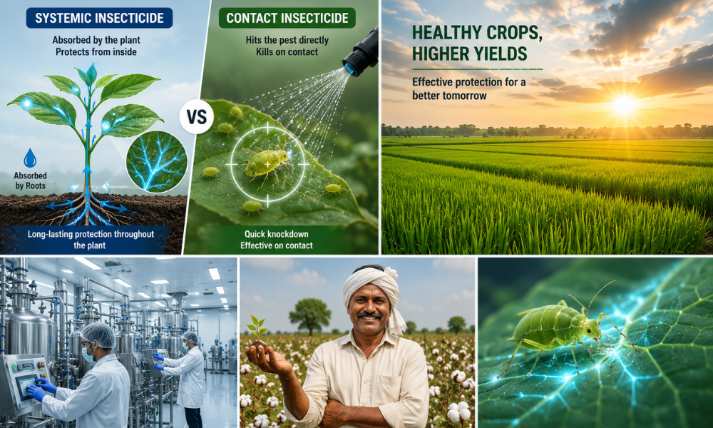 Pesticide manufacturing facility in India producing crop protection products.
